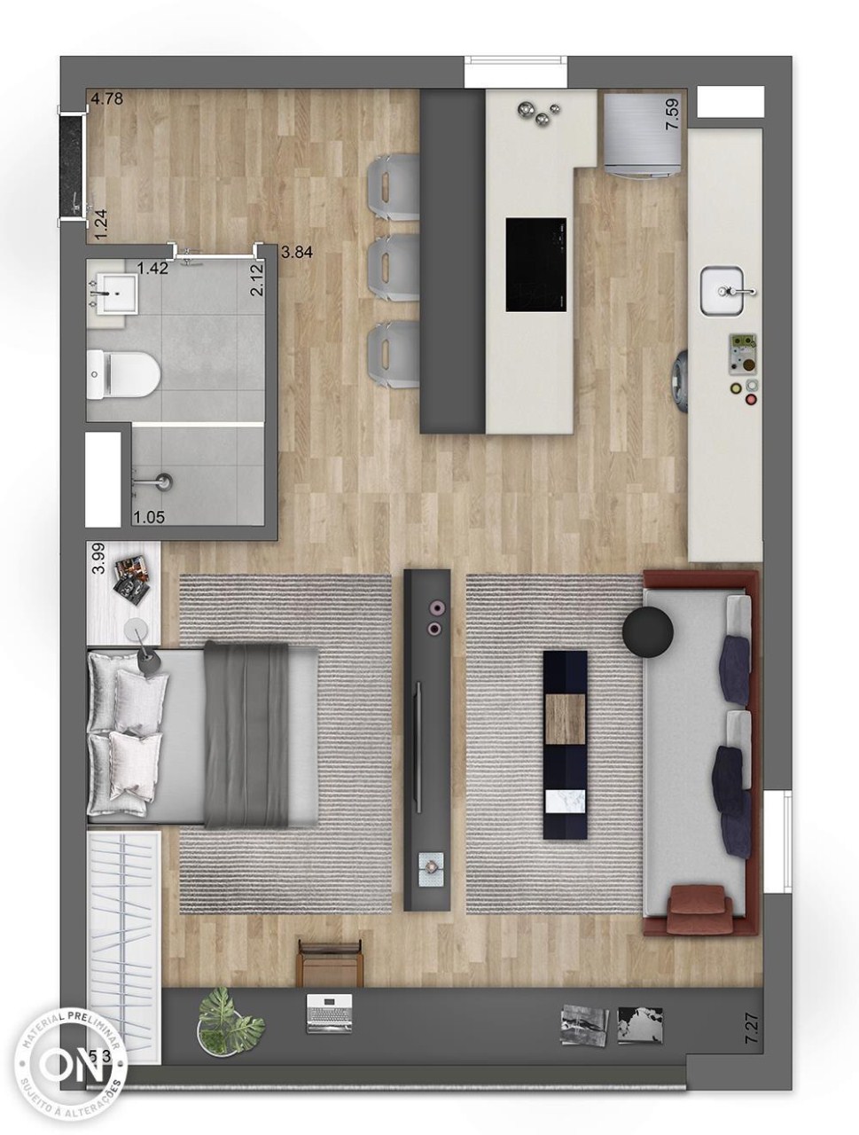 Apartamento, 1 quarto, 56 m² - Foto 21