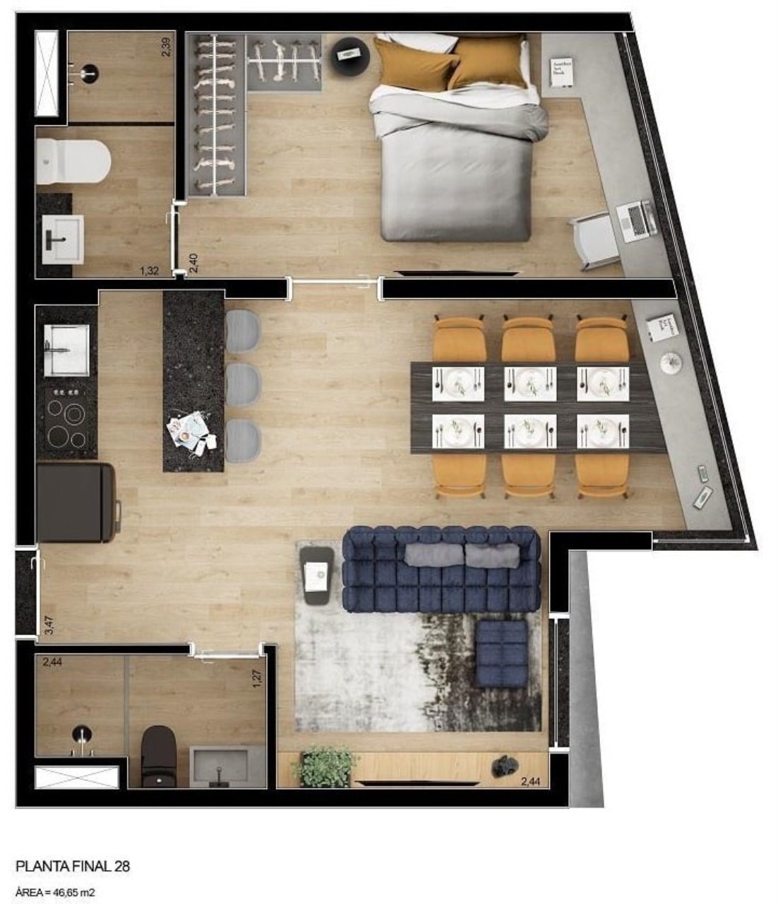 Apartamento, 2 quartos, 46 m² - Foto 25
