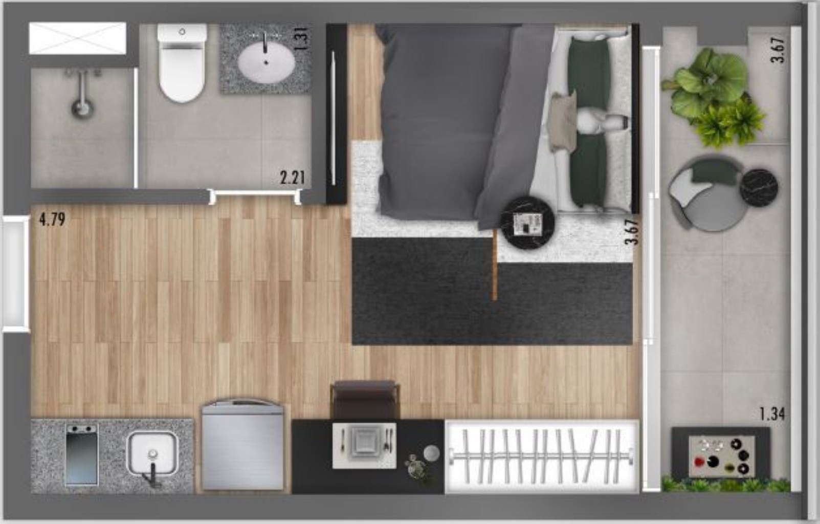 Apartamento, 1 quarto, 36 m² - Foto 20