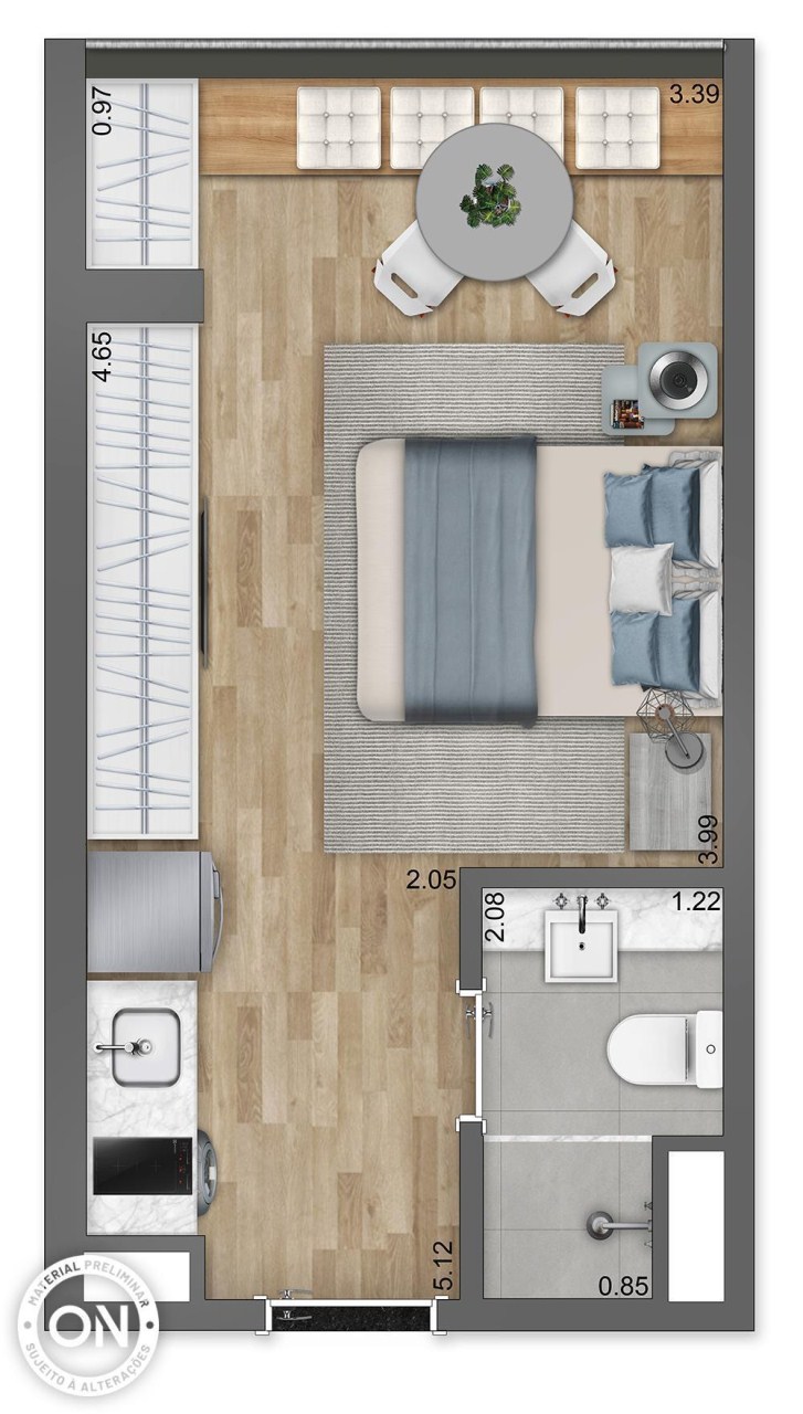 Apartamento, 1 quarto, 33 m² - Foto 17