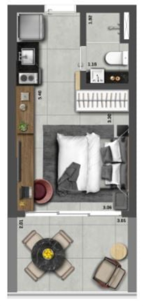 Apartamento, 1 quarto, 26 m² - Foto 11