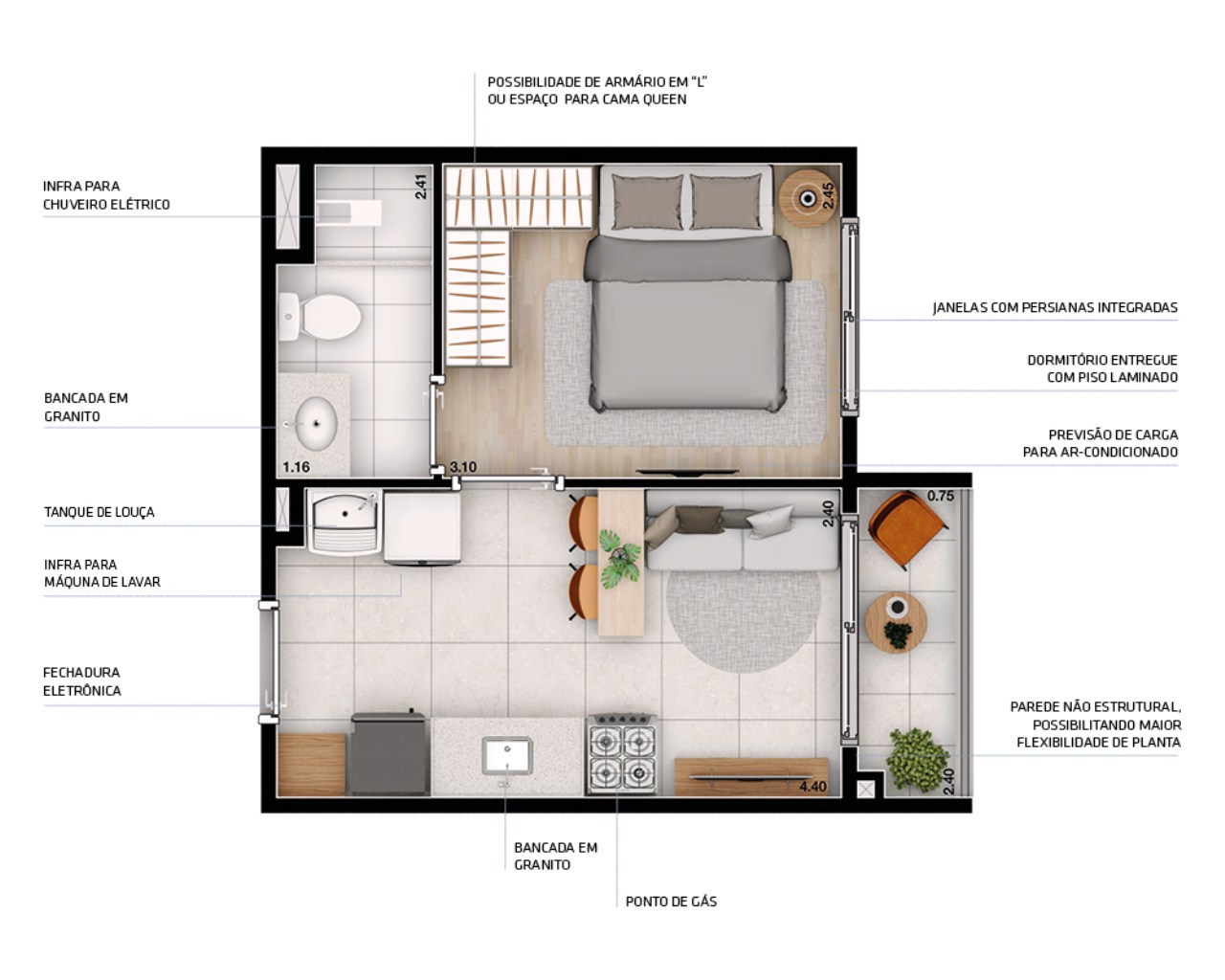 Apartamento, 1 quarto, 26 m² - Foto 14