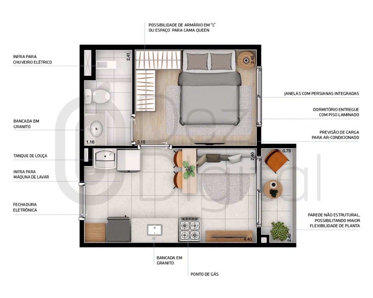 Apartamento, 2 quartos, 36 m² - Foto 15