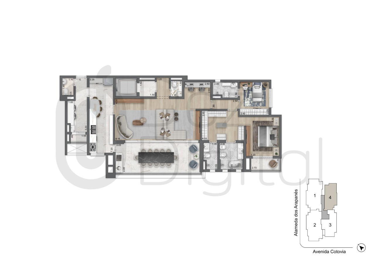 Apartamento à venda com 3 quartos, 213m² - Foto 18