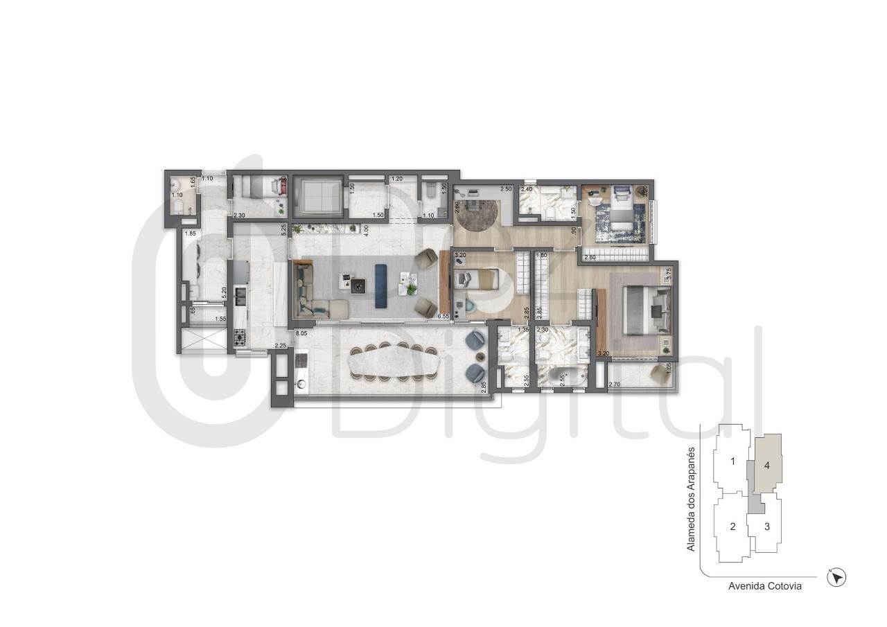 Apartamento à venda com 3 quartos, 213m² - Foto 19