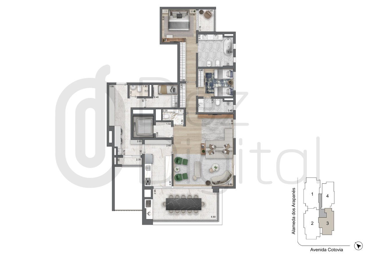 Apartamento à venda com 3 quartos, 213m² - Foto 20