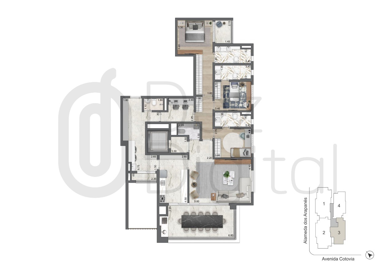 Apartamento à venda com 3 quartos, 213m² - Foto 21