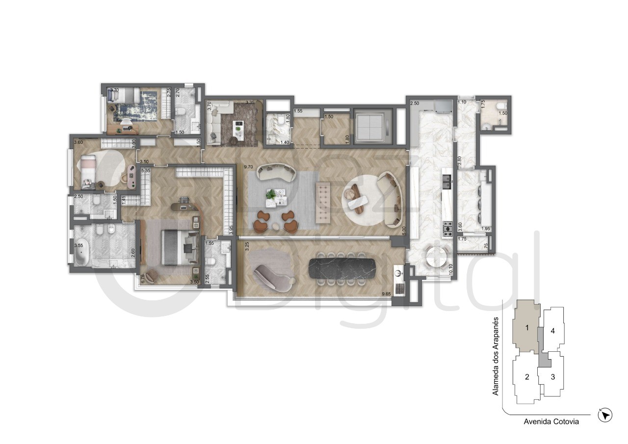 Apartamento à venda com 3 quartos, 213m² - Foto 26