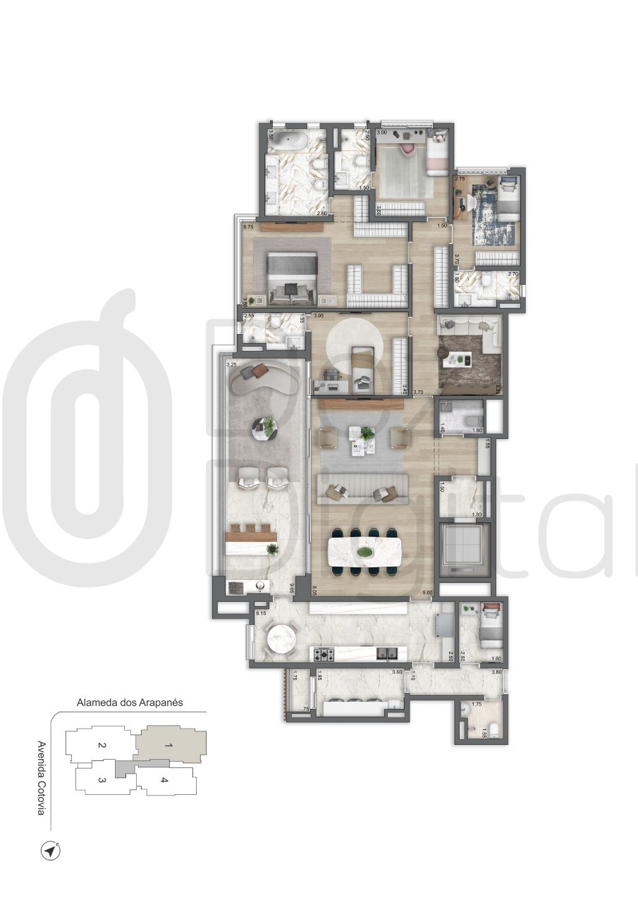 Apartamento à venda com 3 quartos, 213m² - Foto 27