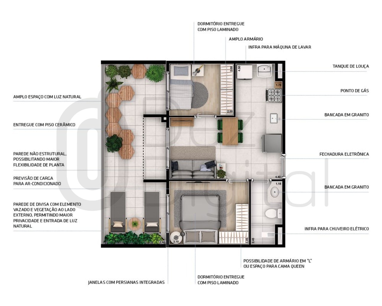 Apartamento, 2 quartos, 36 m² - Foto 18