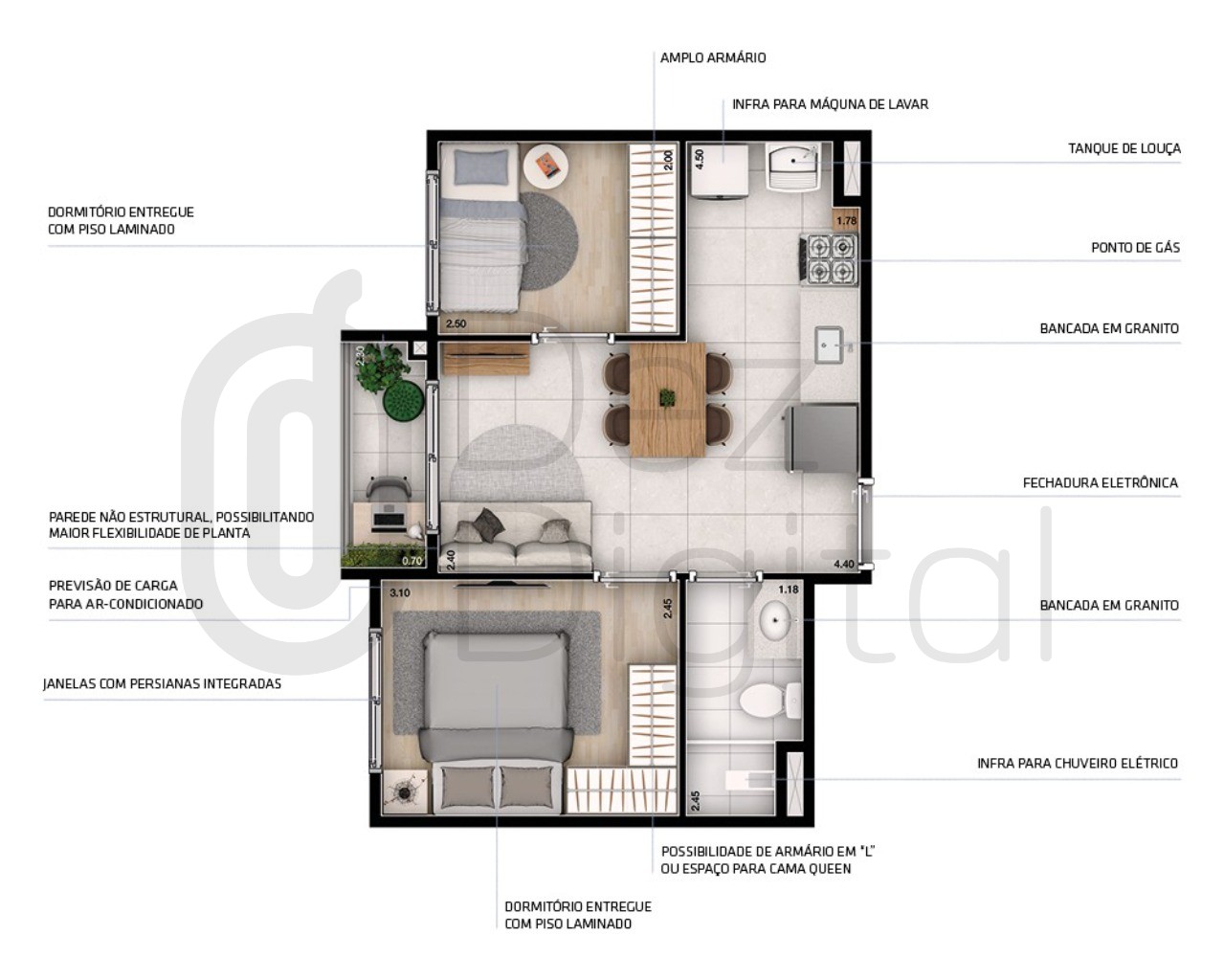 Apartamento, 2 quartos, 36 m² - Foto 16
