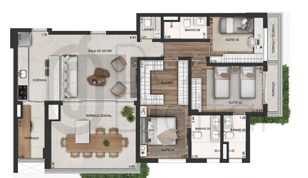 Apartamento à venda com 3 quartos, 123m² - Foto 23