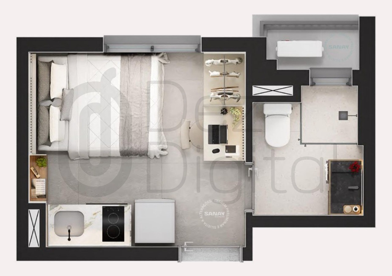 Apartamento, 1 quarto, 45 m² - Foto 5