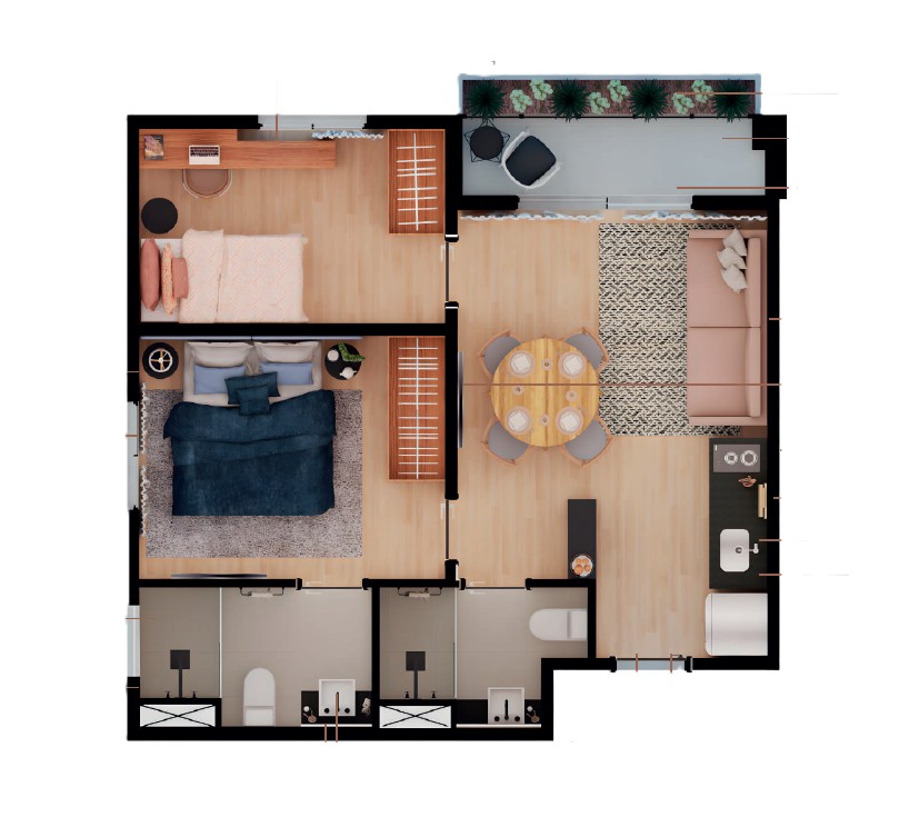 Apartamento, 2 quartos, 48 m² - Foto 15
