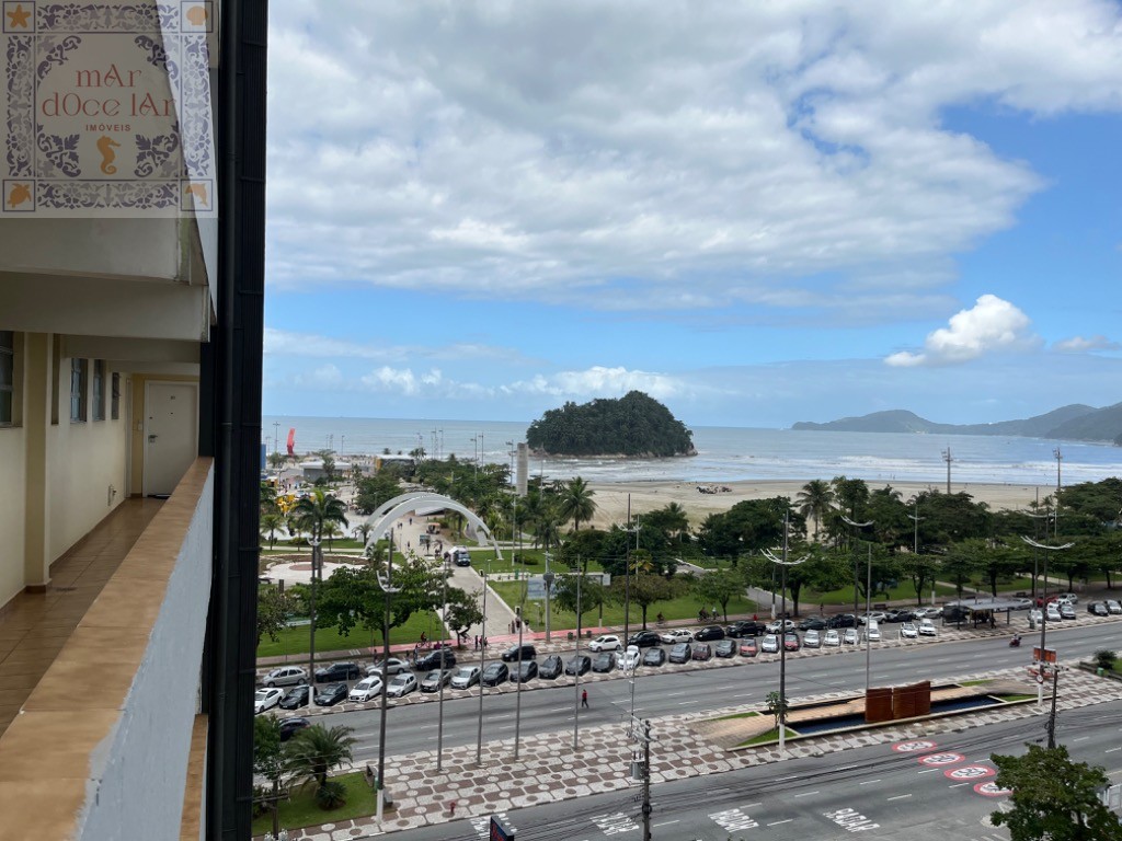 Venda Apartamento Santos SP - mAr dOce lAr mobiliado no Edifício Adônis em frente ao emissario submarino em José Menino com vista mar lateral.