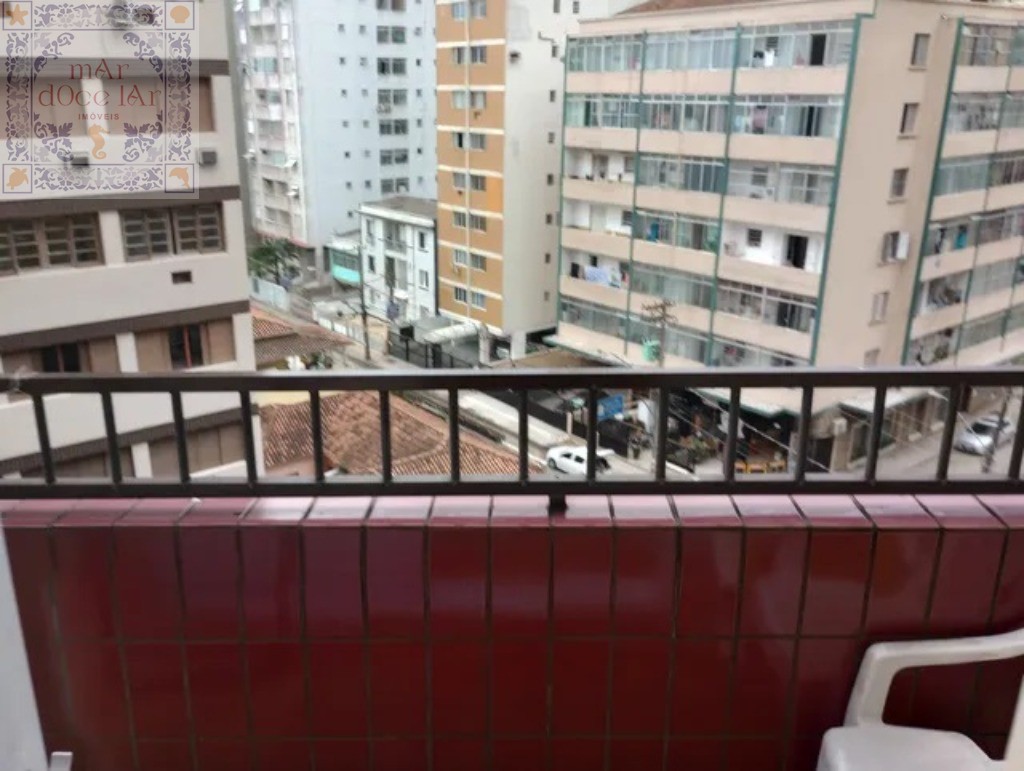 Venda Apartamento Santos SP - mAr dOce lAr reformado em andar alto com vista mar da sacada do quarto a 1 quadra (190m) da praia de Jose Menino.