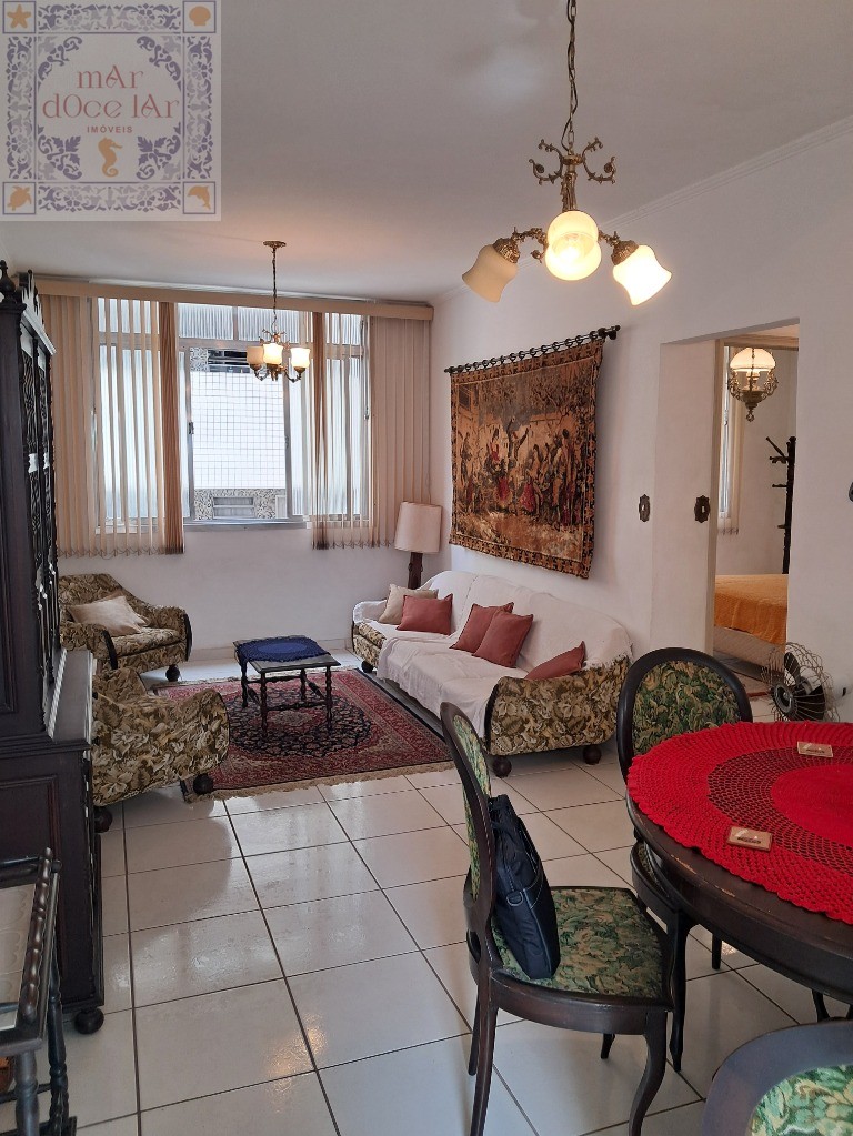 Venda Apartamento Santos  - mAr dOce lAr com sala ampla (possibilidade de reverter parte em 2º quarto), fica em frente à praia do José Menino.