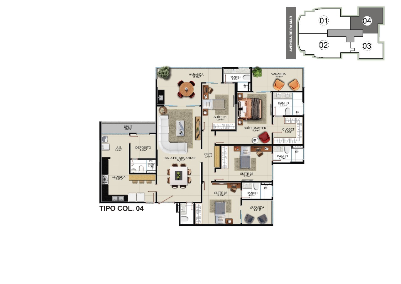 Apartamento à venda com 4 quartos, 320m² - Foto 24