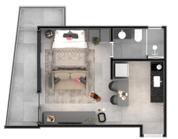 Apartamento à venda com 1 quarto, 31m² - Foto 15