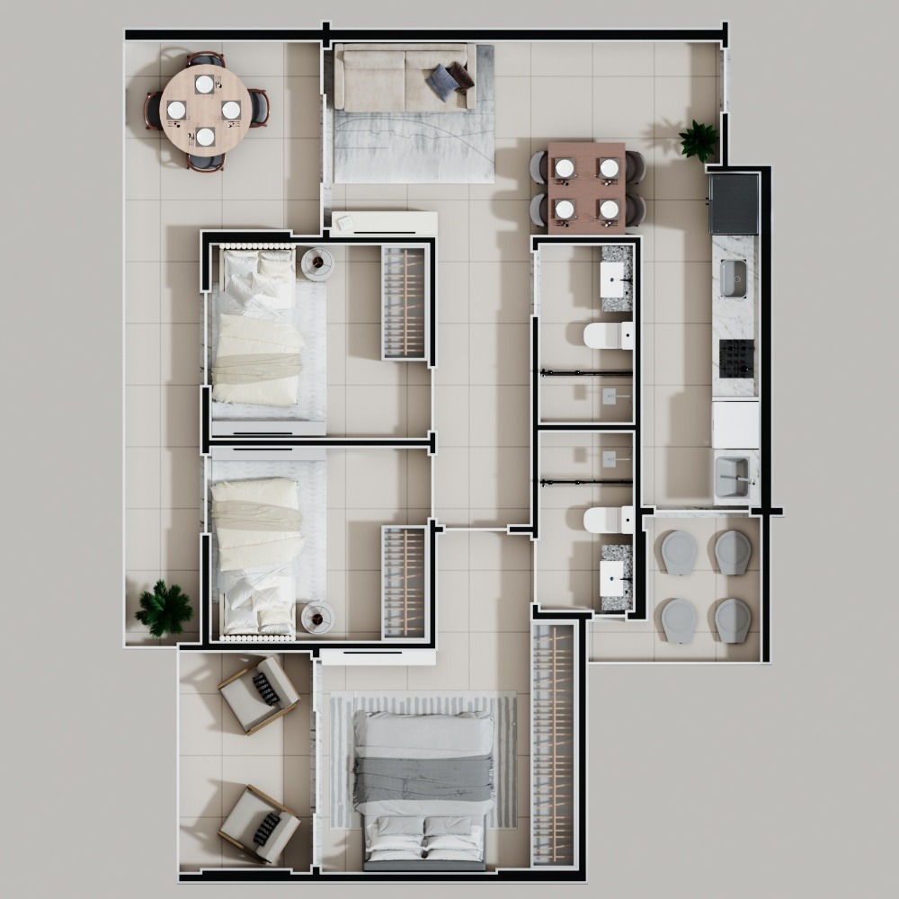 Apartamento à venda com 2 quartos, 61m² - Foto 6