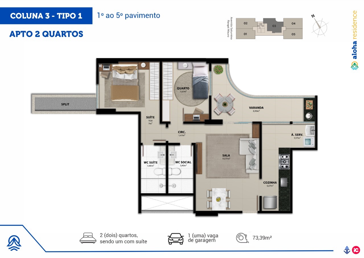 Apartamento à venda com 2 quartos, 64m² - Foto 13