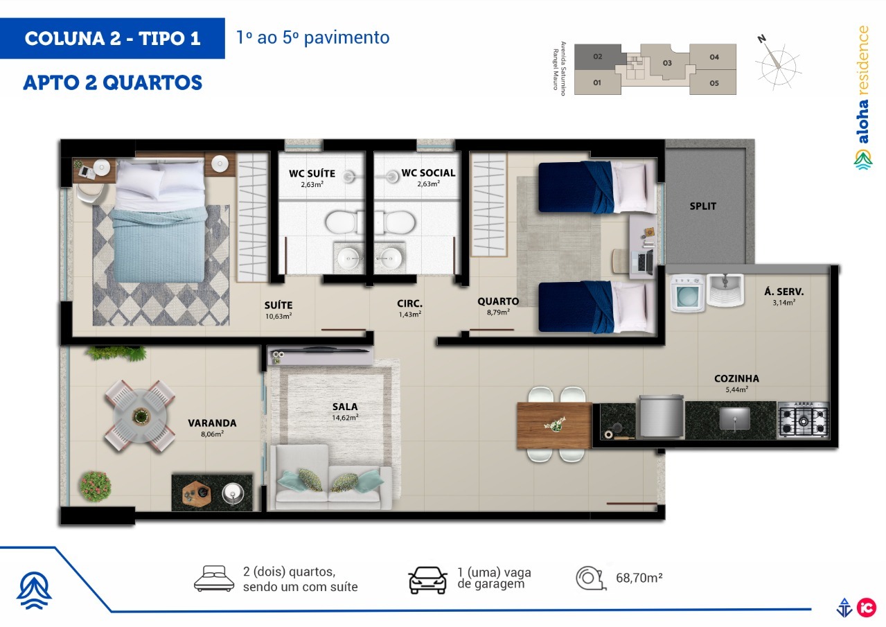 Apartamento à venda com 2 quartos, 64m² - Foto 14