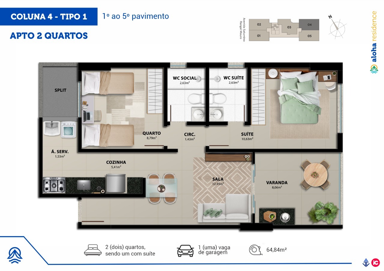 Apartamento à venda com 2 quartos, 64m² - Foto 12