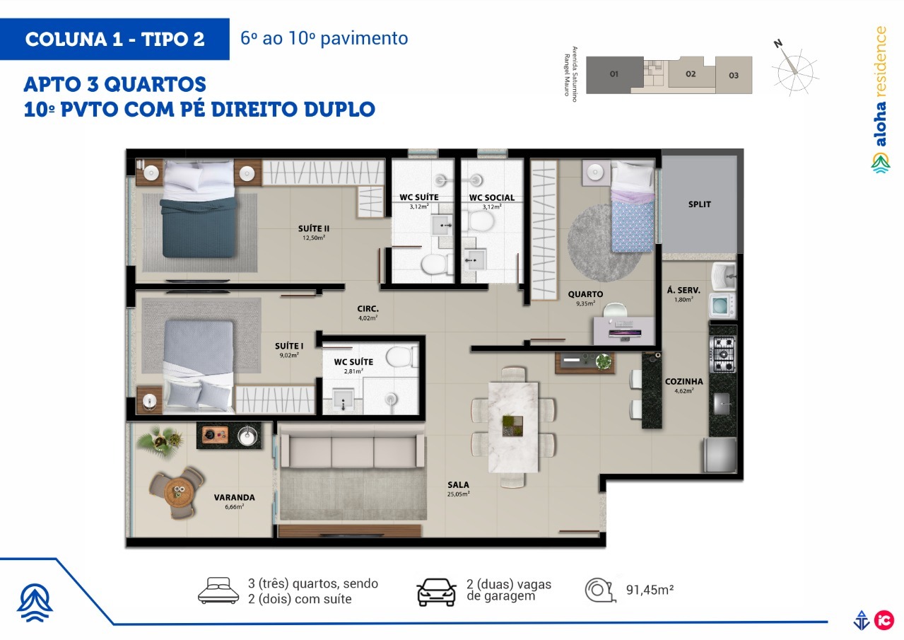 Apartamento à venda com 2 quartos, 64m² - Foto 10