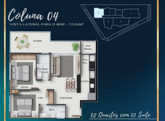 Apartamento à venda com 3 quartos, 96m² - Foto 2