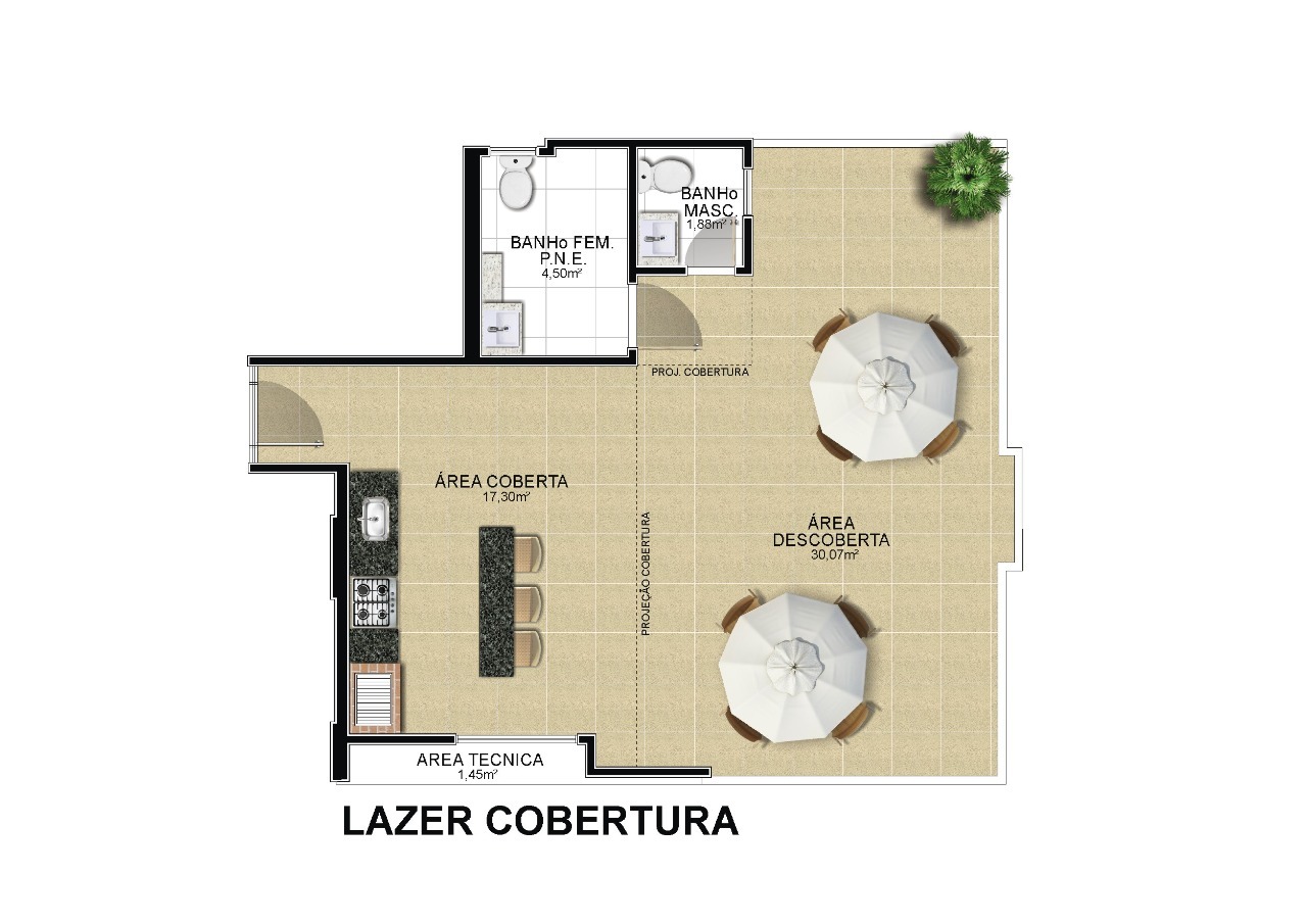 Apartamento à venda com 2 quartos, 56m² - Foto 3