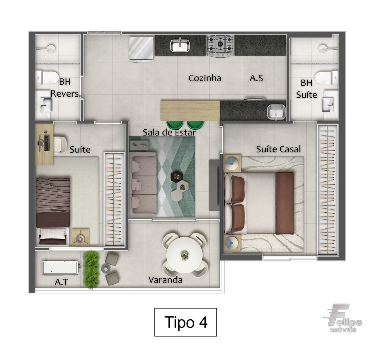 Apartamento à venda com 2 quartos, 65m² - Foto 5