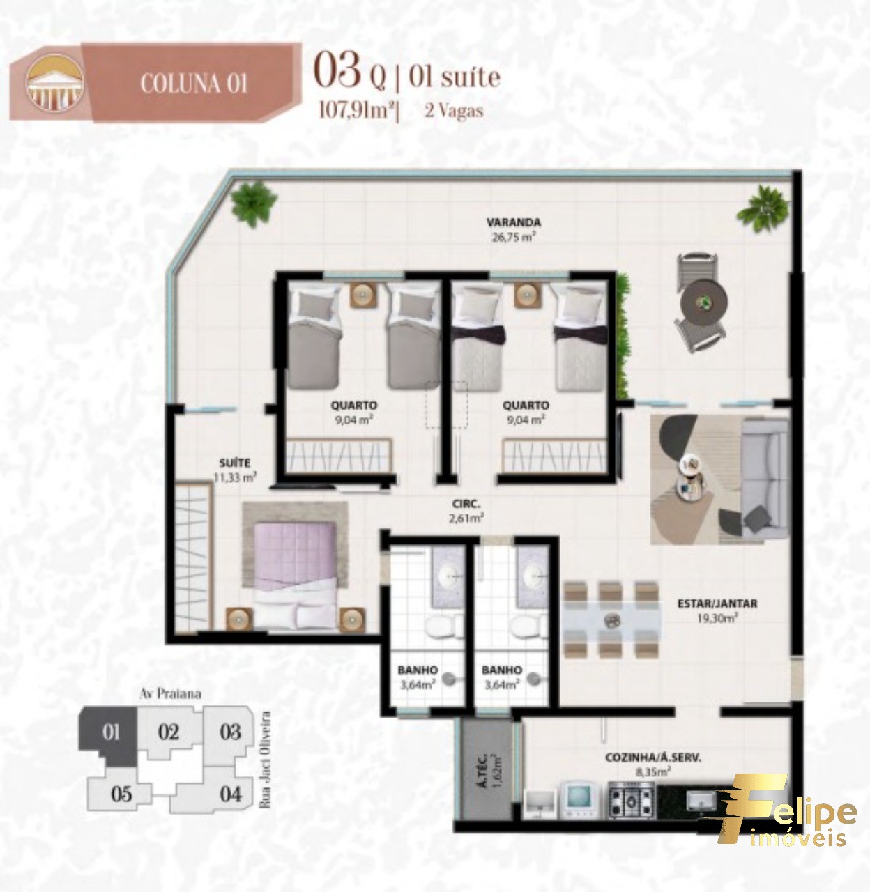 Apartamento à venda com 3 quartos, 80m² - Foto 13