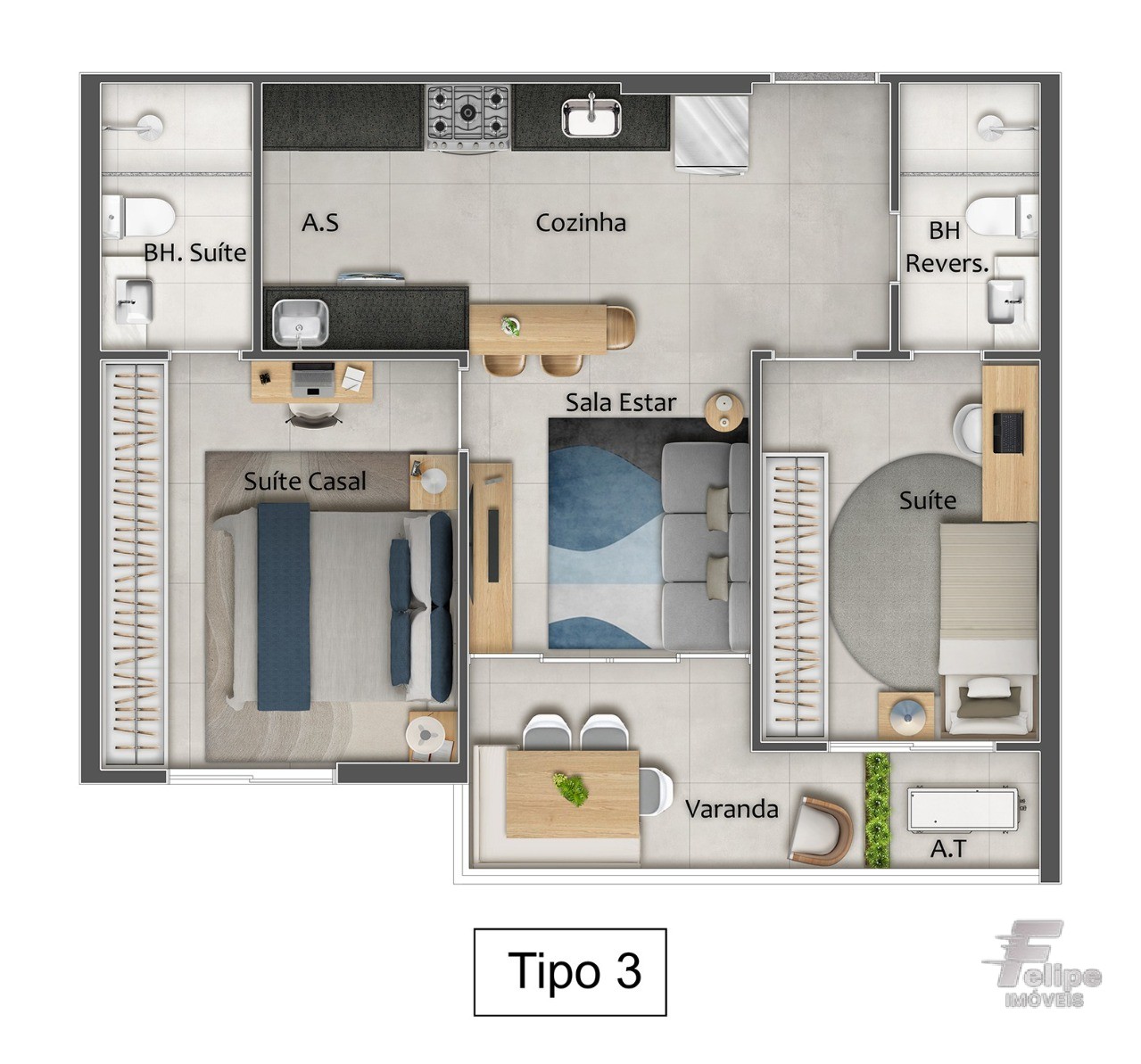 Apartamento à venda com 2 quartos, 65m² - Foto 9