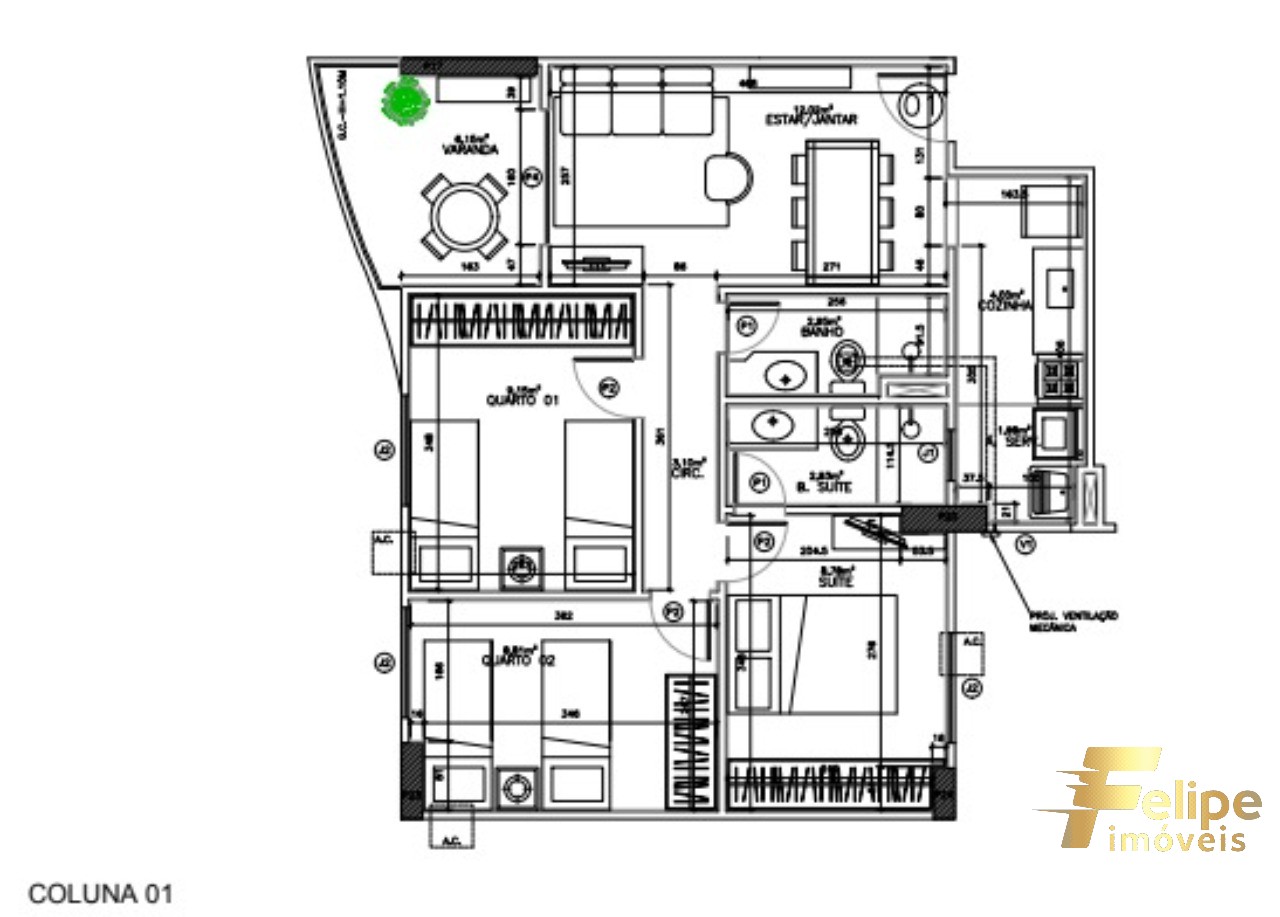 Apartamento à venda com 3 quartos, 67m² - Foto 2