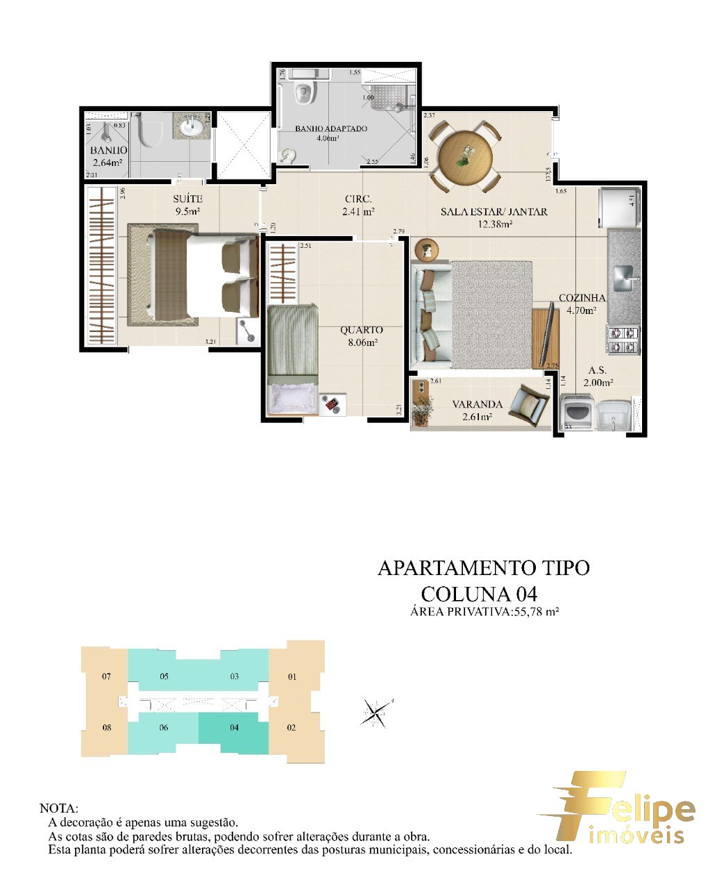 Apartamento à venda com 2 quartos, 50m² - Foto 2