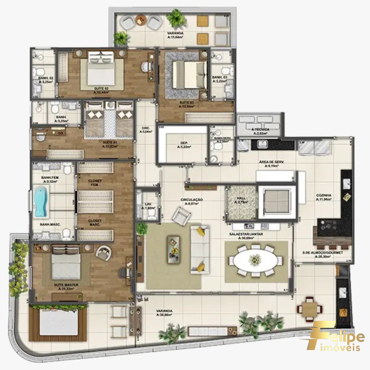 Apartamento à venda com 4 quartos, 254m² - Foto 5