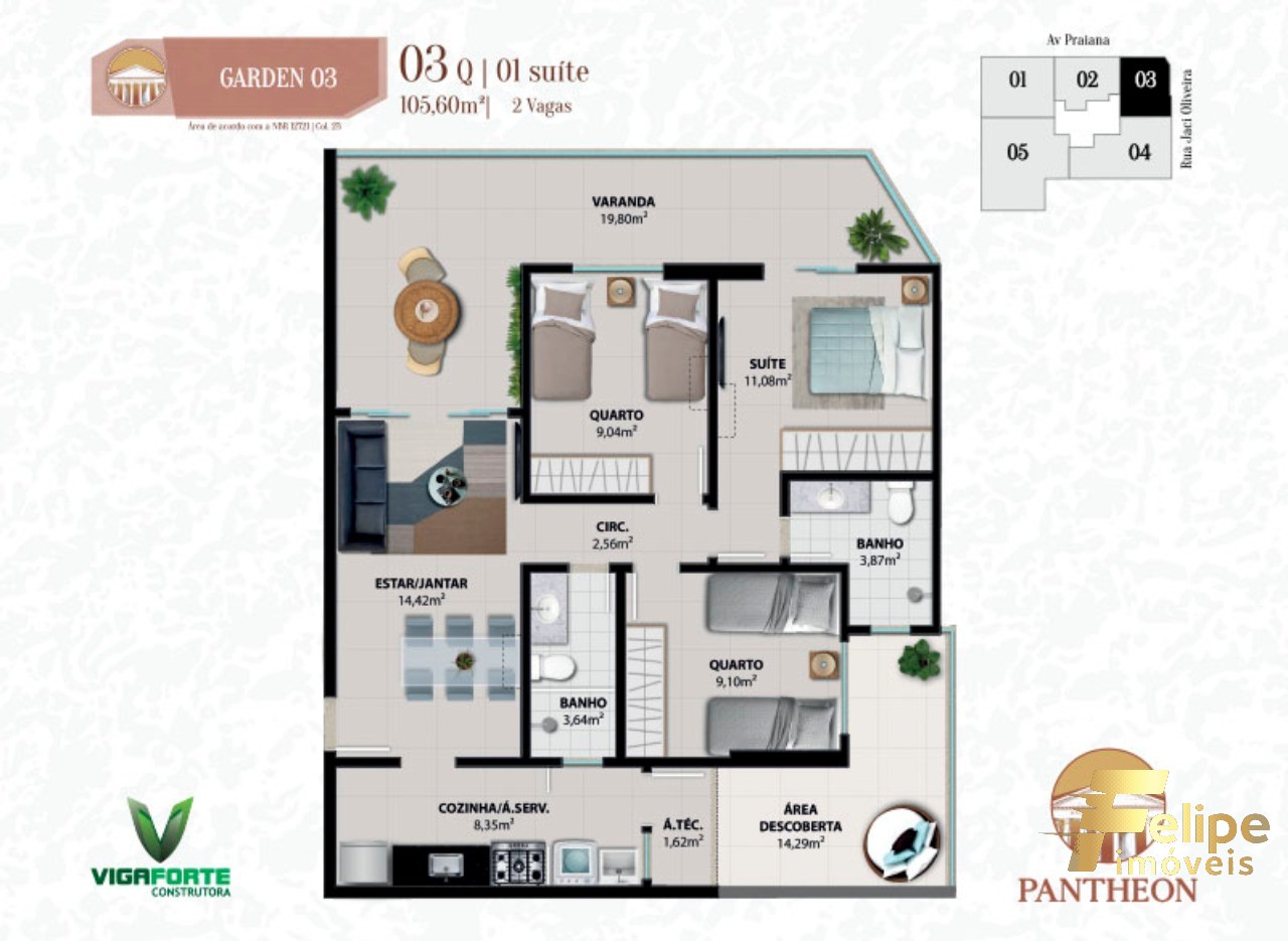 Apartamento à venda com 2 quartos, 80m² - Foto 5