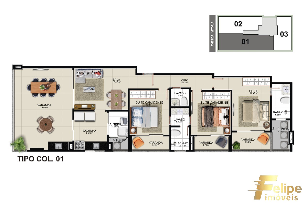 Apartamento à venda com 3 quartos, 117m² - Foto 10