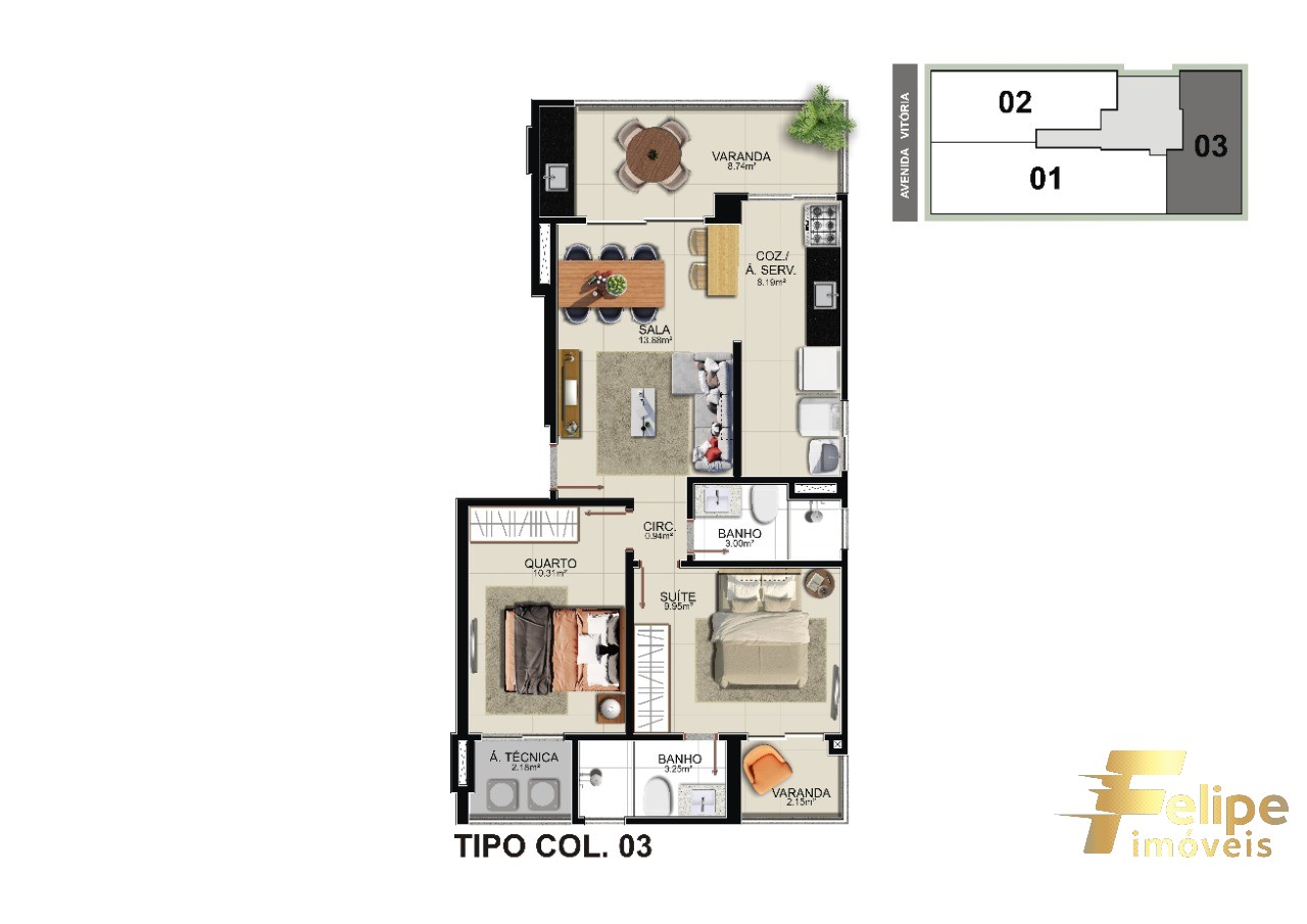 Apartamento à venda com 3 quartos, 117m² - Foto 12