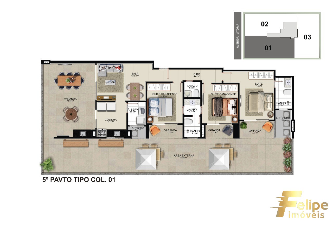 Apartamento à venda com 3 quartos, 117m² - Foto 17