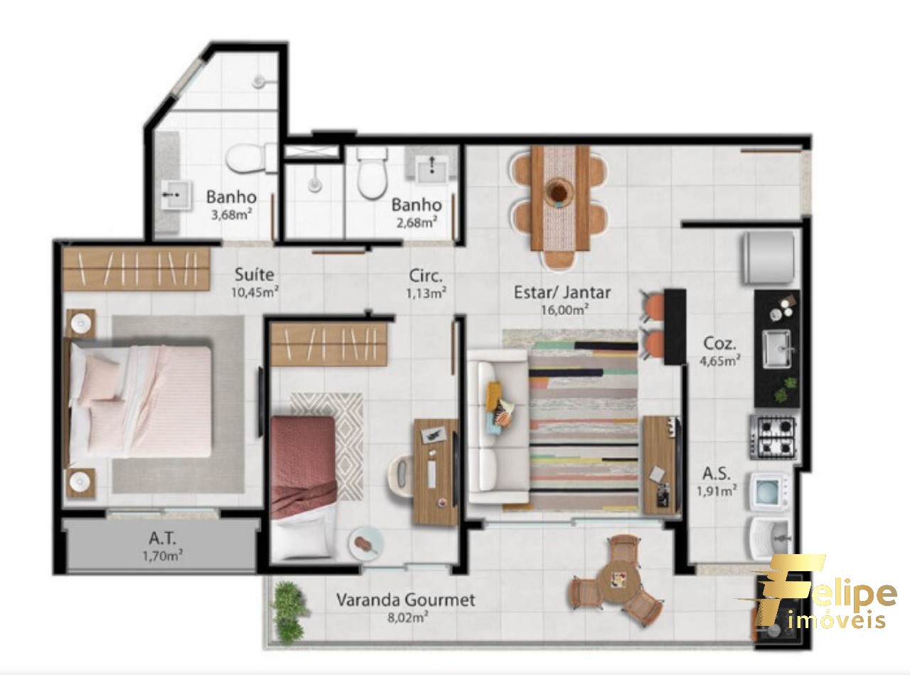 Apartamento à venda com 2 quartos, 65m² - Foto 12