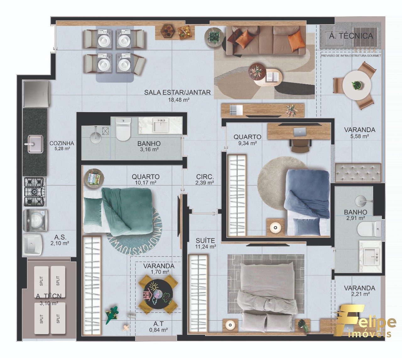 Apartamento à venda com 2 quartos, 66m² - Foto 24