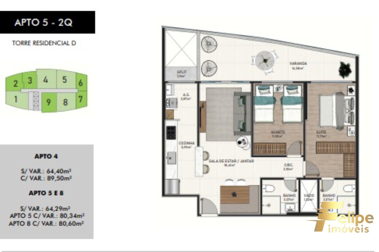 Apartamento à venda com 2 quartos, 88m² - Foto 13