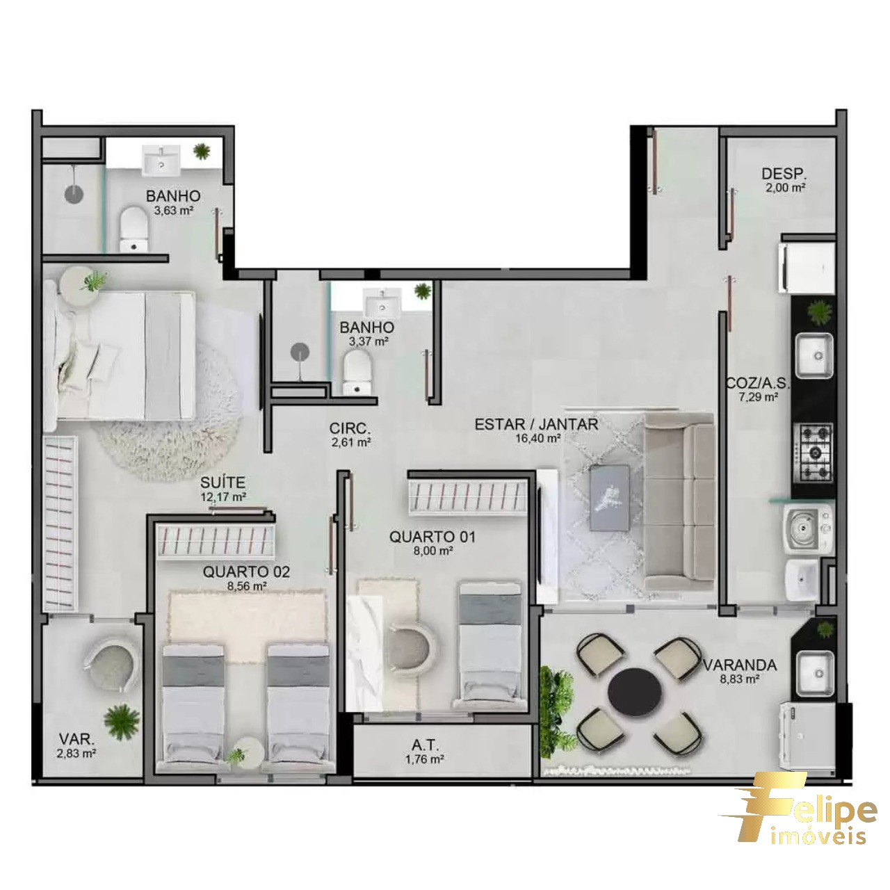 Apartamento à venda com 3 quartos, 86m² - Foto 11