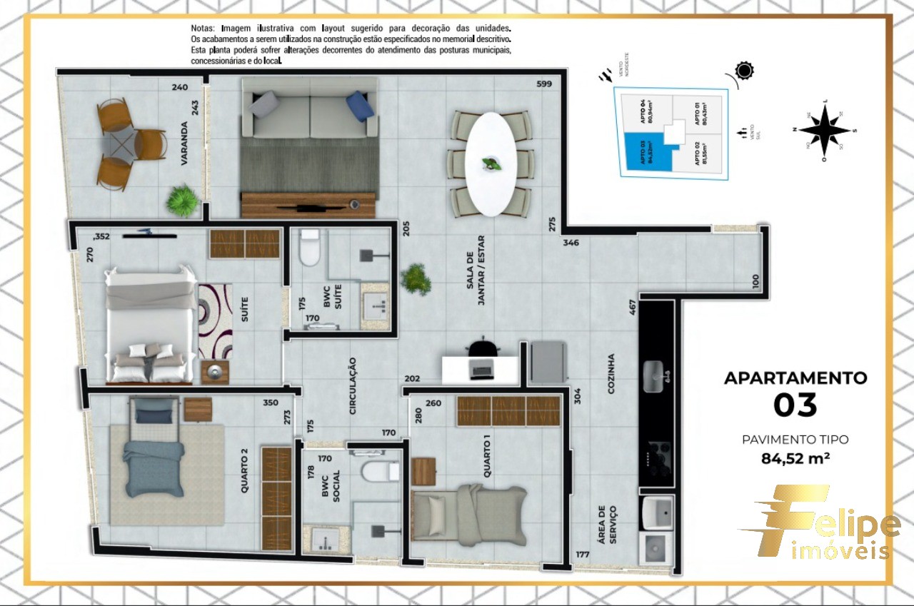 Apartamento à venda com 2 quartos, 80m² - Foto 6