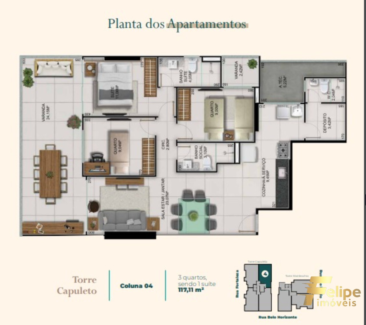 Apartamento à venda com 3 quartos, 125m² - Foto 12