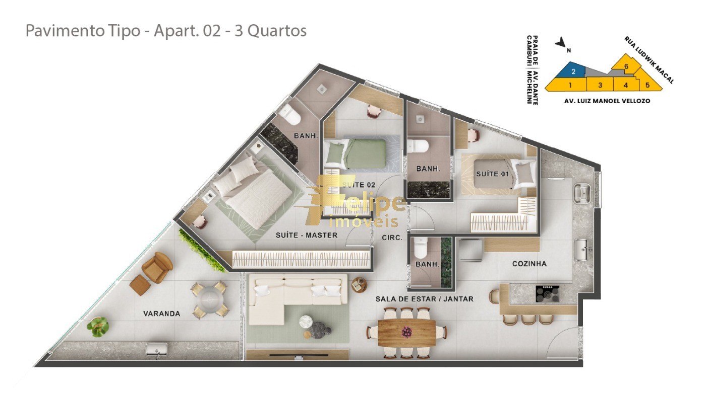 Apartamento à venda com 3 quartos, 142m² - Foto 8