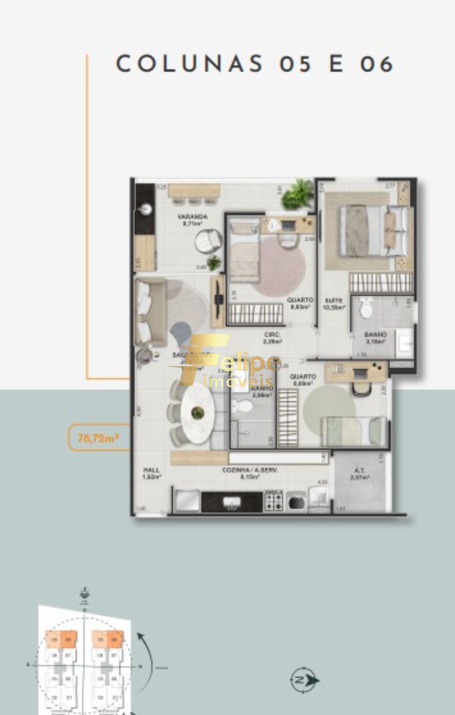 Apartamento à venda com 3 quartos, 78m² - Foto 23