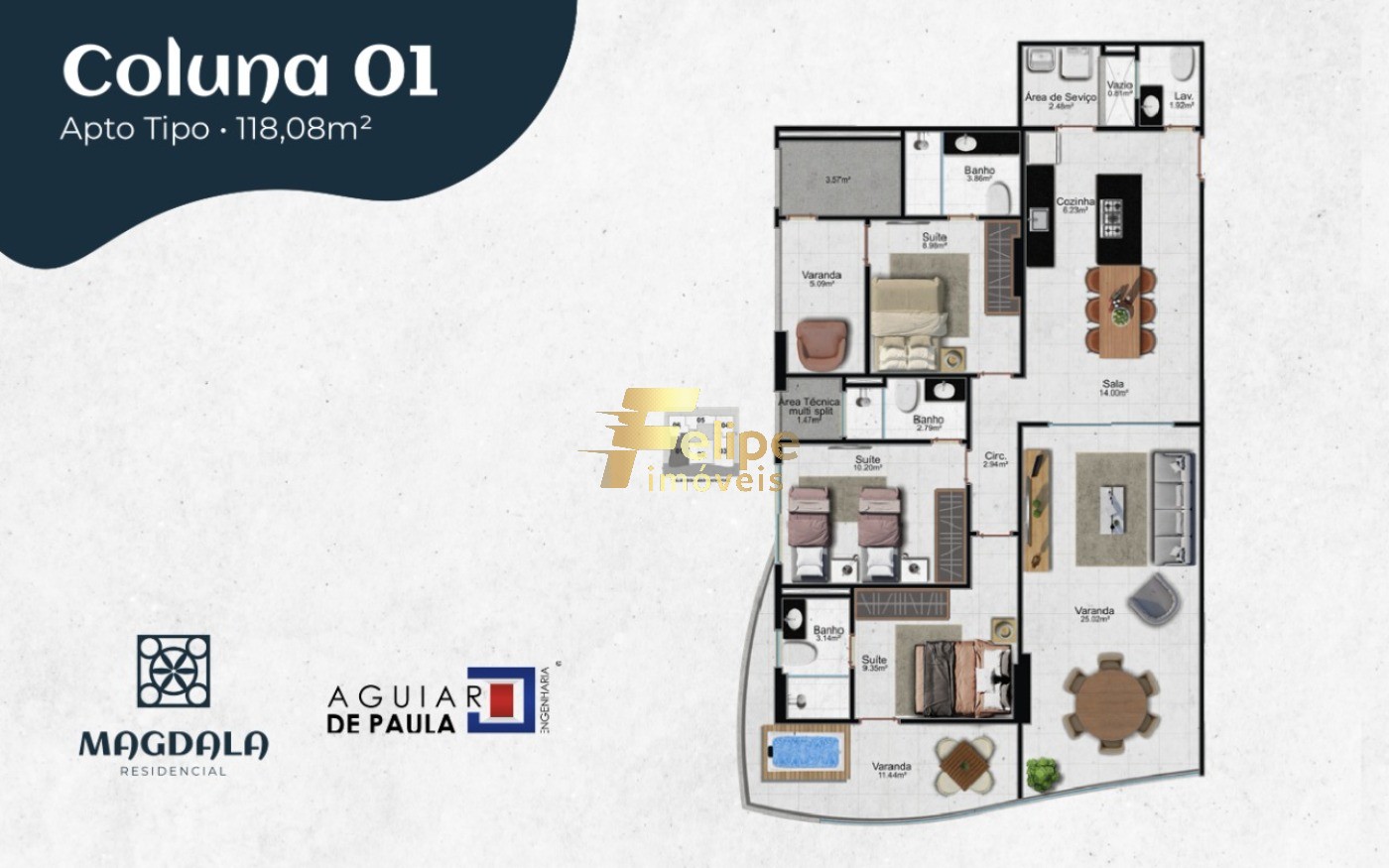 Apartamento à venda com 3 quartos, 118m² - Foto 16