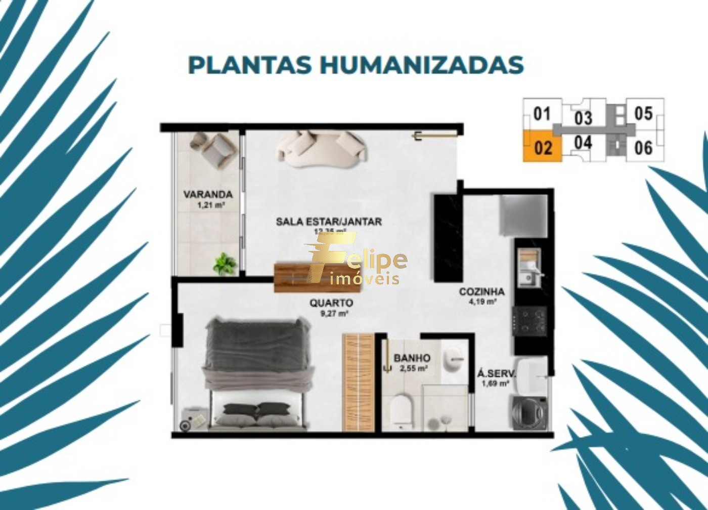 Apartamento à venda com 1 quarto, 40m² - Foto 6